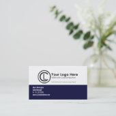 Cartes de visite bleus de marine simple (Debout devant)