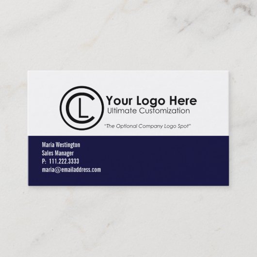 Cartes de visite bleus de marine simple (Devant)