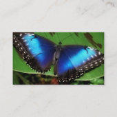 Cartes de visite bleus de papillon d'aile (Dos)