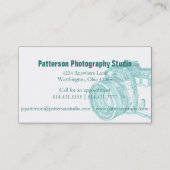 Cartes de visite bleus de photographe (Dos)