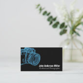 Cartes de visite bleus de photographe de rayon X (Debout devant)