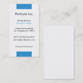 Cartes de visite bleus de plaine de bloc (Devant / Derrière)