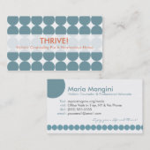 Cartes de visite bleus de point (Devant / Derrière)