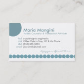 Cartes de visite bleus de point (Dos)