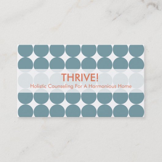 Cartes de visite bleus de point (Devant)