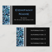 Cartes de visite bleus de professionnel de tuiles (Devant / Derrière)