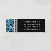 Cartes de visite bleus de professionnel de tuiles (Dos)