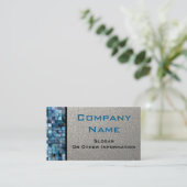 Cartes de visite bleus de tuiles de mosaïque (Debout devant)