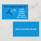 Cartes de visite bleus de vérité (Devant / Derrière)