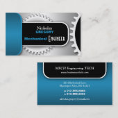 Cartes de visite bleus de vitesse d'ingénieur (Devant / Derrière)