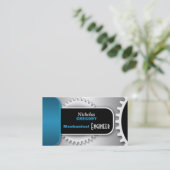 Cartes de visite bleus de vitesse d'ingénieur (Debout devant)