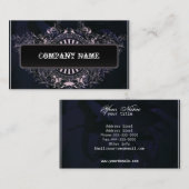 Cartes de visite bleus élégants (Devant / Derrière)