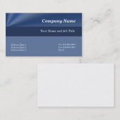 Cartes de visite bleus Elelgance simple (Devant / Derrière)