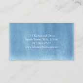 Cartes de visite bleus et blancs d'empreintes de (Dos)