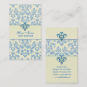 Cartes de visite bleus et blancs simples (Devant / Derrière)