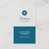 Cartes de visite bleus et crèmes simples de (Dos)