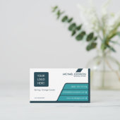 Cartes de visite bleus et vert-foncé turquoises (Debout devant)