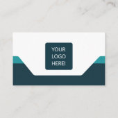 Cartes de visite bleus et vert-foncé turquoises (Dos)