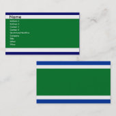 Cartes de visite bleus et verts (Devant / Derrière)