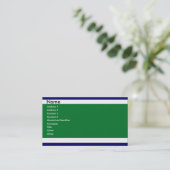Cartes de visite bleus et verts (Debout devant)