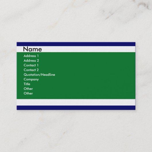 Cartes de visite bleus et verts (Devant)
