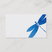 Cartes de visite bleus et verts de libellule (Dos)