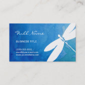 Cartes de visite bleus et verts de libellule (Devant)