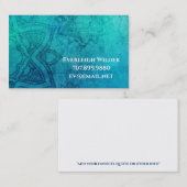 Cartes de visite bleus Mandala (Devant / Derrière)