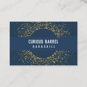 Cartes de visite bleus personnalisés de parties