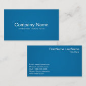 Cartes de visite bleus simples et professionnels (Devant / Derrière)