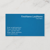 Cartes de visite bleus simples et professionnels (Dos)