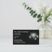 Cartes de visite Bling de magasin de bijoux Classy (Debout devant)