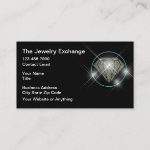 Cartes de visite Bling de magasin de bijoux Classy