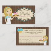 Cartes de visite blonds D11 de petit gâteau de (Devant / Derrière)