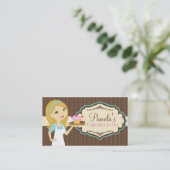 Cartes de visite blonds D11 de petit gâteau de (Debout devant)