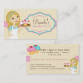 Cartes de visite blonds D13 de petit gâteau de (Devant / Derrière)