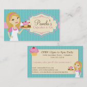 Cartes de visite blonds D15 de petit gâteau de (Devant / Derrière)