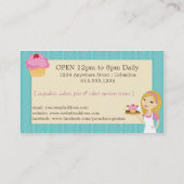 Cartes de visite blonds D15 de petit gâteau de (Dos)