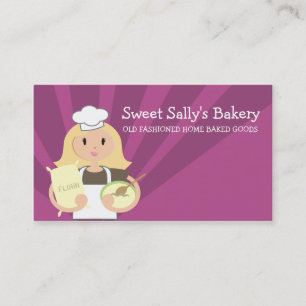 Cartes de visite blonds de farine de chef de