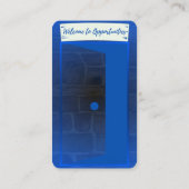 Cartes de visite Blue Elegant Pour Agents Immobili (Dos)