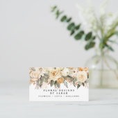 Cartes de visite Boho Gold et Champagne Flowers (Debout devant)