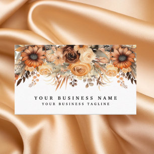 Cartes de visite Boho Gold et Champagne Flowers