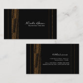 Cartes de visite Bokeh Glam noir et or chic (Devant / Derrière)