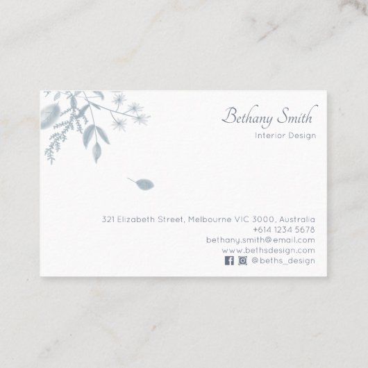 Cartes de visite | Botanica (Dos)