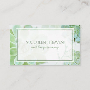 Cartes de visite botaniques de Succulents modernes