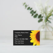 Cartes de visite botaniques de tournesol (Debout devant)