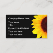 Cartes de visite botaniques de tournesol (Devant)