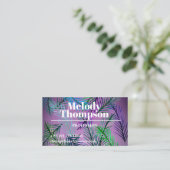 Cartes de visite botaniques modernes, violet (Debout devant)