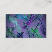 Cartes de visite botaniques modernes, violet (Dos)