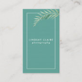 Cartes de visite botaniques turquoises (Devant)